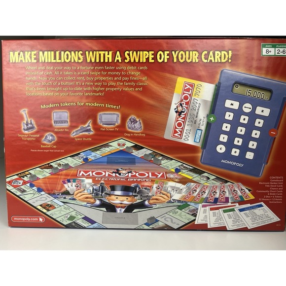 Parker Brothers MONOPOLY Electronic Banking Edition Board‎ Game 07 Board/Booklet - Picture 12 of 12